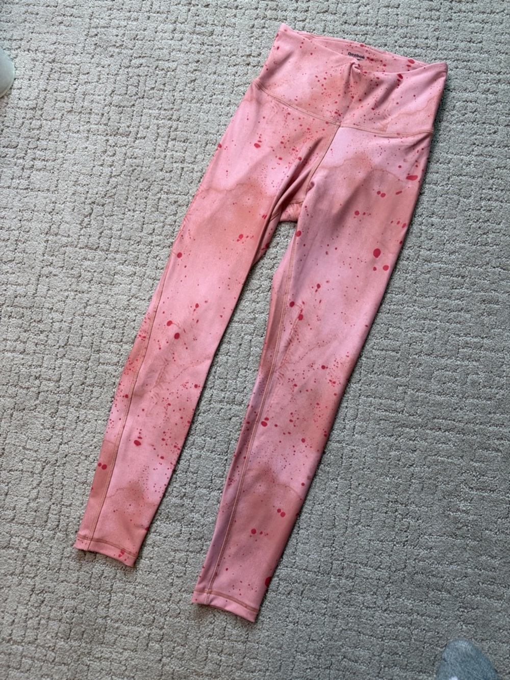 Reebok Pink Splatter Les mills studio Leggings